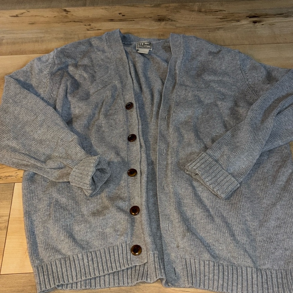 Men’s Vintage LL Bean 100% Cotton Cardigan - Large